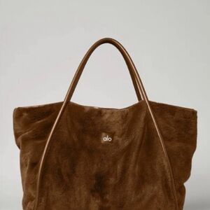 ALO Yoga Plush Brown Tote Bag